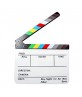 Movie / Film Director's Acrylic Clapperboard Slate - White + Black  