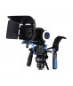DSLR Rig Movie Kit Shoulder Mount Rig with Follow Focus and Matte Box for All DSLR Cameras and Video Camcorders  