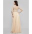 TS Couture? Prom / Formal Evening Dress Plus Size / Petite A-line Jewel Floor-length Chiffon with Appliques / Beading / Sash / Ribbon  