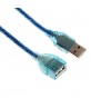 1M USB 2.0 Male to Female Connection Cable for Camera Blue  